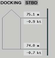 In the DOCKING mode the 2nd EBL ma be used to establish the initial distances from the bow and stern to a berth.