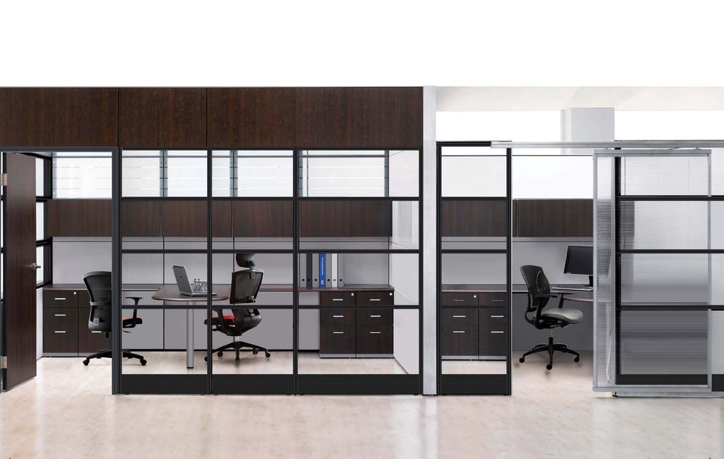 Nouvia Desking Build these full heigh and partial heigh private offices anywhere using Nouvia stackable, floor to ceiling panels.