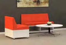 Banca Soft Seating A perfect seating solution to accompany the e5 desking series, Banca sofa seating combines laminate bases with soft cushions to create comfortable, functional meeting spaces that