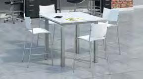 Comfortable height for standing or elevated seating when used with the Bistro Chair. Available in square or rectangle.
