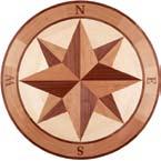 nautical, paying homage to compass roses and the beauty of the