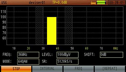 bandwidth, symbol rate, UCD (Upstream Channel Descriptor). Users can select the desired DOCSIS mode, downstream channel and UCD.