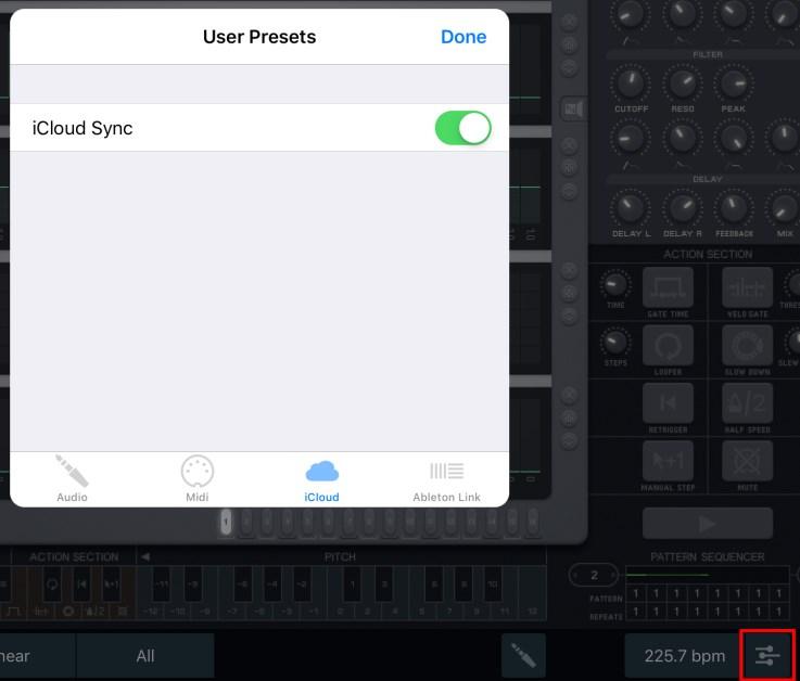Connectivity ICLOUD SYNCHROSIZATION MIDI ABLETON LINK USING THESYS TO CONTROL ANOTHER SYNTH HOST INTEGRATION icloud Synchronization Through icloud, you'll be able to share your saved presets across