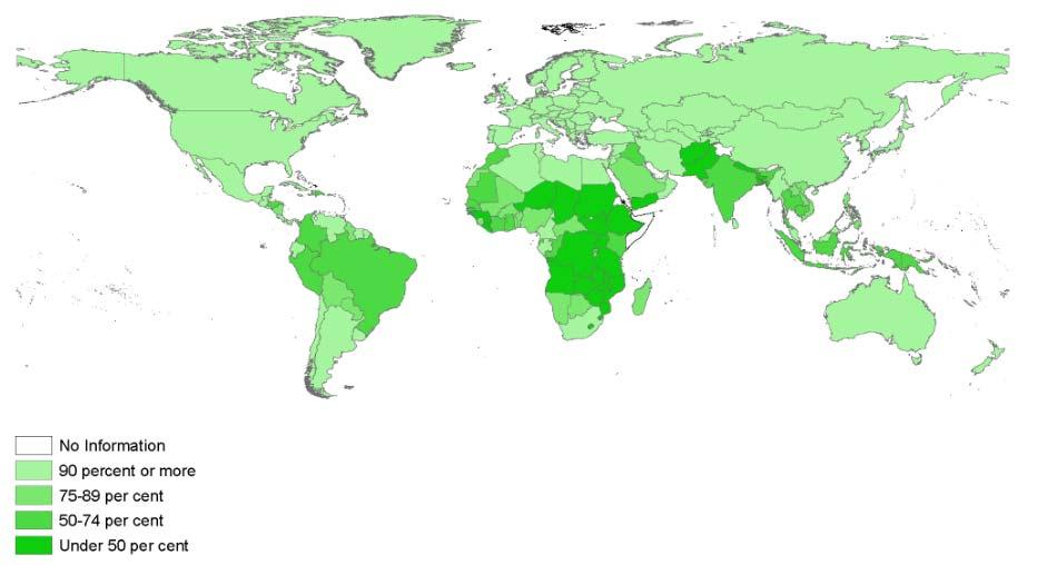 Civil registration coverage worldwide
