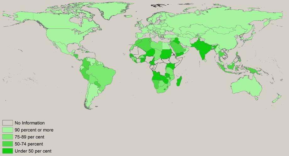 Civil registration coverage worldwide
