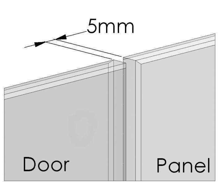 The Panel Glass must be completely vertical and horizontally level prior to tightening the screws (the bubble must be in the centre