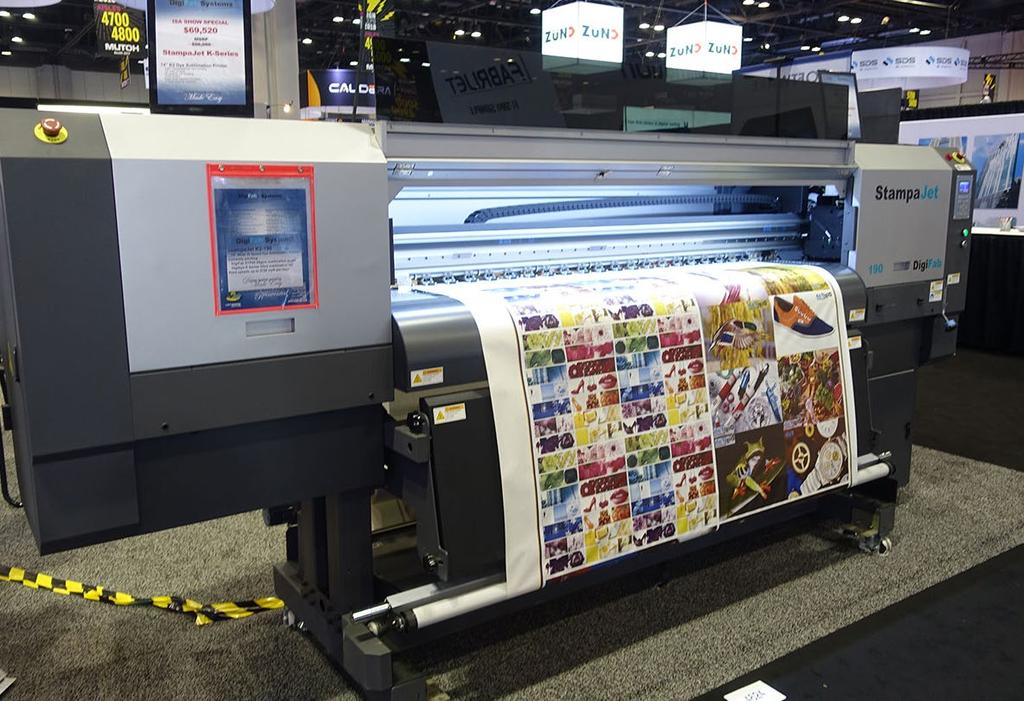12 The amount of textile printers exhibited at ISA has