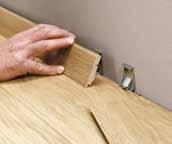This revolutionary clip system for glueless and screwless installation of skirting boards ensures