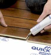Also available with installation DVD: QSTOOLDVD TIP Only apply on the short sides of the plank.