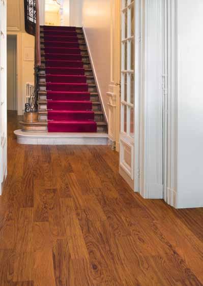 american cherry This glossy floor with a beautiful bevel gives your interior a warm