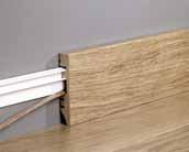 Just like the parquet skirting, Largo parquet skirting boards also have a groove for cables at the back.