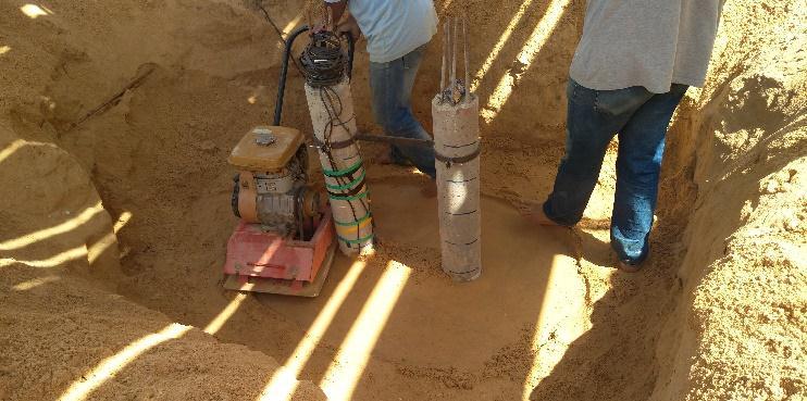 [13] Placing Compacted Soil around Tested Pile for group (1) Single Pile Fig.