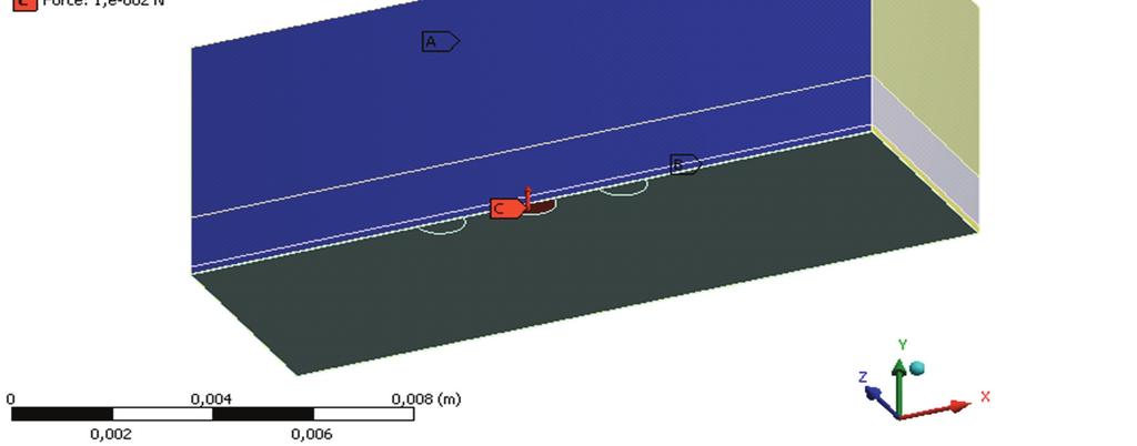 138 R. BANSEVICIUS et al. Fig. 5. Computational model of skin segment for static and dynamic (harmonic) structural analysis 5.