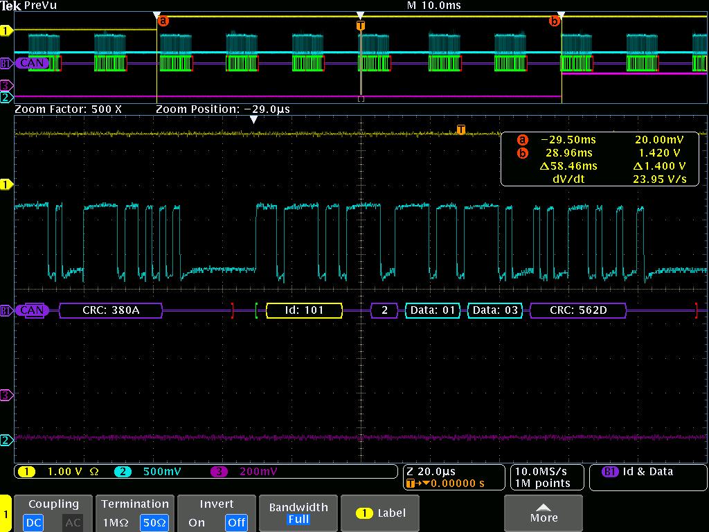 Wave Inspector Navigation and Search: Simplifying Waveform Analysis Set/Clear Marks Figure 3. Placing marks on the waveform to assist in latency measurements on a CAN bus. Figure 2B.