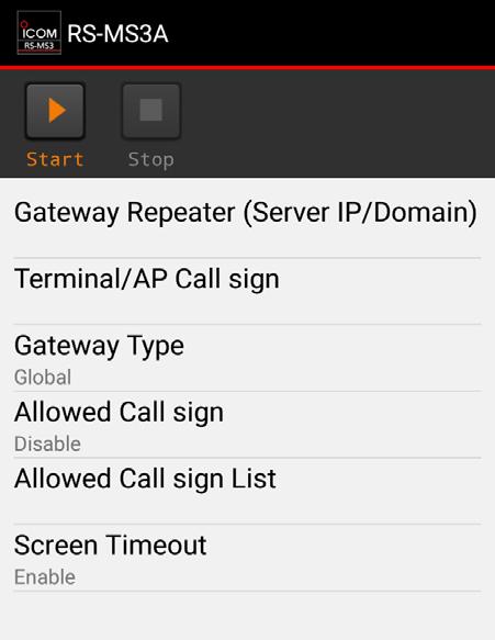 11. ABOUT THE DV GATEWAY FUNCTION Setting up the device D DWhen using the RS-MS3A The RS-MS3A is an application for Android device to use the External Gateway function.