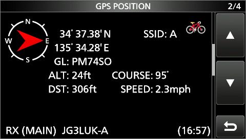 8. GPS OPERATION (ADVANCED) Checking your position D DGPS POSITION screens and their meanings Example for the GPS POSITION screens: GPS Memory: Tokyo Skytree LLInformation Pushing QUICK to change the