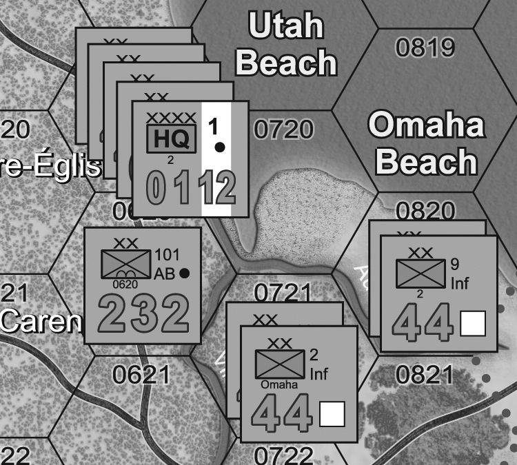 Since these guys must enter at a beach (the Allies don t have any other valid entry hex at this point in the game) it is critical that the Allied player makes room for them to enter by moving some
