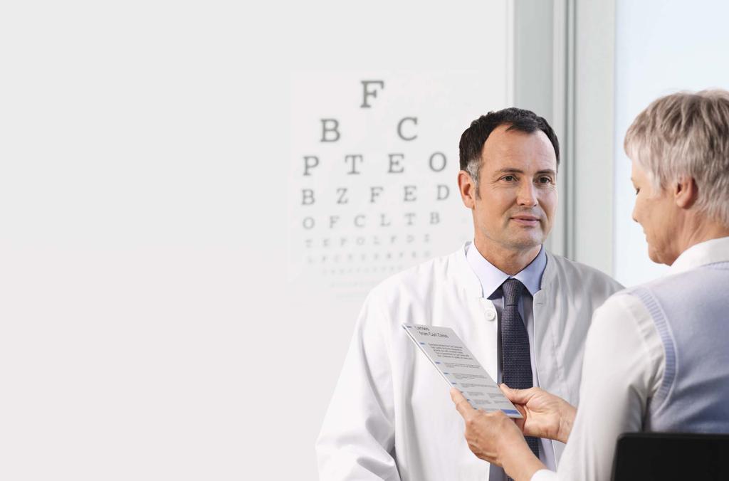 Patient Care Optimum vision for your patients Today, cataract treatment involves a lot more than the replacement of the crystalline lens. Refractive improvement is often also required.