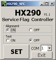 Alignment Software Alignment Set up the Software Alignment Mode Install the HX290 Service Flag Controller Program to your computer.