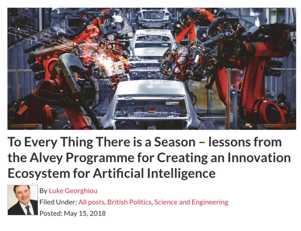Case 2: Artificial intelligence Artificial intelligence (AI) is new competitive battleground in nations search for technological and economic advantage Echoes of 1980s when the first AI Winter ended