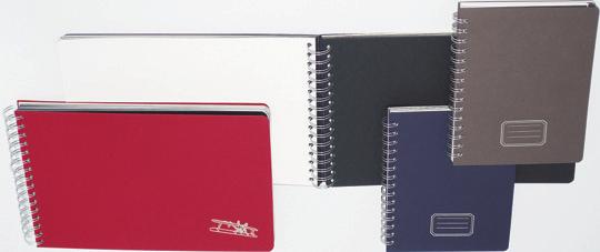 TRAVEL Silver spiral notes book Rigid card covers 700 g.