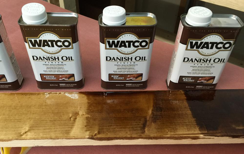Medium Walnut, Dark Walnut and Black Walnut. I can't wait to try out some more of these colors, and am excited about a staining option that is faster, easier and cheaper for light use projects.