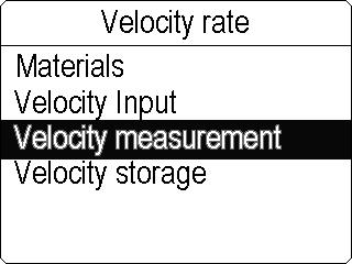 6) Press the or key to move the cursor, press the or key to adjust the displayed velocity up or down, until the thickness value displayed matches the thickness of the sample piece.