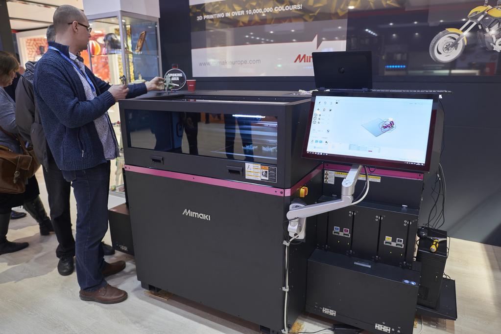 Mimaki has developed this 3D printer and the associated software that goes with it. Nessan Cleary Mimaki is developing a 3D printer and has shown a prototype at the recent Fespa show.