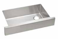 KITCHEN FIXTURES, LIGHTING FIXTURES: Crosstown Stainless Steel Single Bowl Apron Front Undermount Sink Elkay