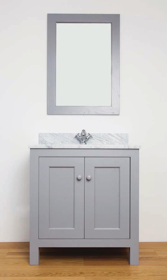 underpin basin. Small Devon mirror above.