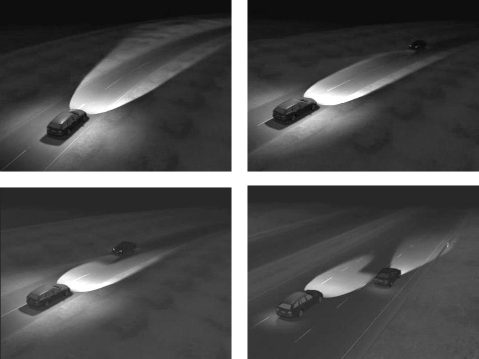 detects other road-users at up to a distance of approximately 800 meters, the range of the headlamps is adapted accordingly within milliseconds. Figure 2: Benefit of an Adaptive Cut-off line System 2.