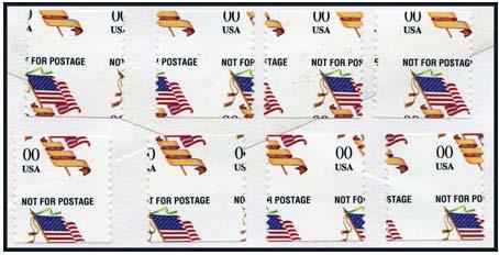 Postage stamps / coiled sidewise / perforated between sides',cat. $650.00 Not Sold Lot 0954 ** TDB32, cplt booklet with gummed blank test stamps, VF Cat. $20.