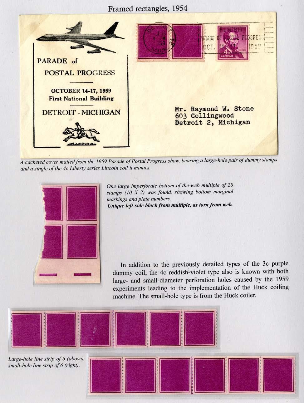 The last page to be illustrated in this newsletter from Joann Lenz s exhibit shows a Unique left-side block cut from only-known bottom-margin multiple of