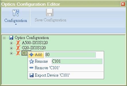 1 Edit Optics Configuration Select System Maintenance in the X-Loupe logo menu.