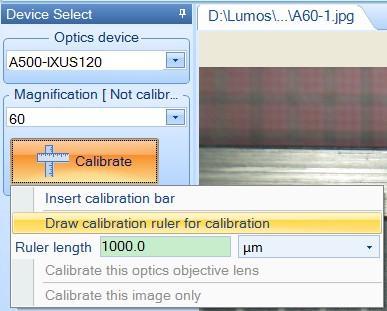 Click Save Configuration button, then close the dialog box. 3.2 Calibrate an objective lens Images acquired with a wrong calibration setting can be recalibrated.