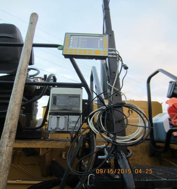 The other important component is the DMI that is used to measure the distance the paver is moving so the surface temperature readings can be tied to a length or station.
