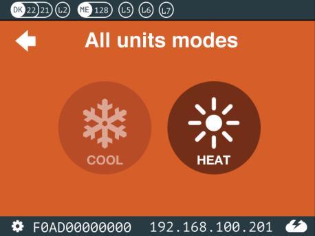 PC. Control options (subject to manufacturer s limitation for some units) are: On/Off (Collective) On/Off (individual) Temperature set point Mode (Cool,