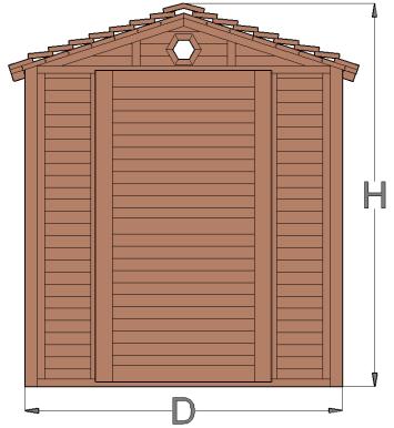 Each Mini Barn includes a door, hexagonal window for ventilation and 1" x 6" shelving around the interior perimeter (side and rear walls). Sizes: Available in virtually any size up to 16' x 16'.