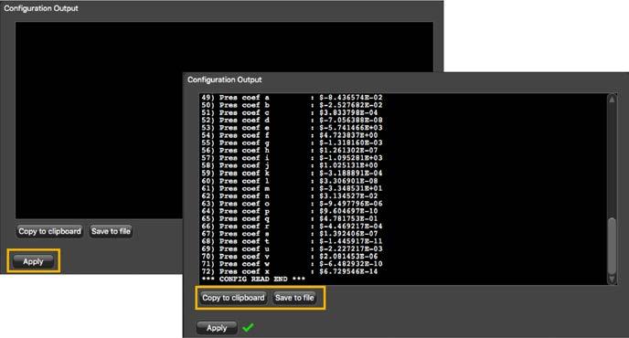 Catch Sensors V4 Sensor Configuration Exporting Configuration Settings for Record Keeping You can export in a *.