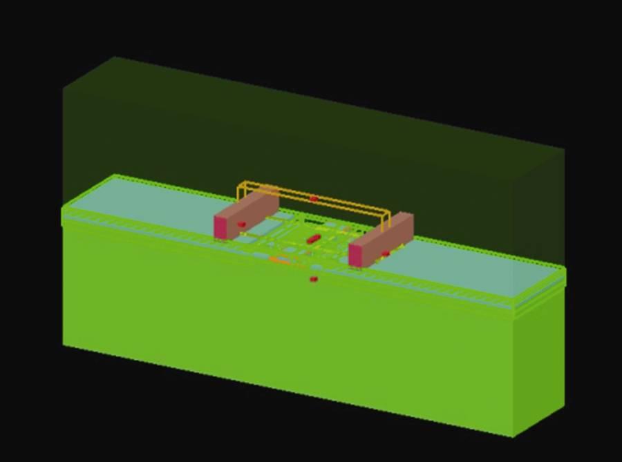 2, silicon slab of 2 µm is implanted above the silicon oxide substrate of 10 µm with a waveguide of 0.5 µm.