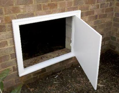 CRAWL SPACE CONSIDERATIONS **ACCESS DOOR IS REQUIRED *Recommended SIZE 24 wide x 18 high Door