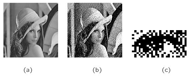 Dithering of grayscale images Fig. 3.4: Dithering of grayscale images.