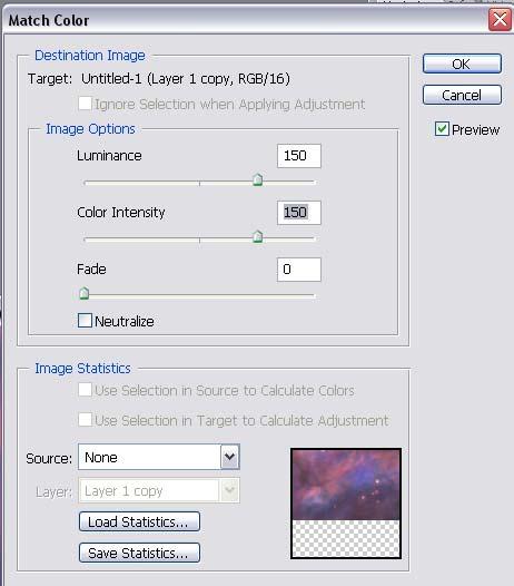 Method 5: Match Color tool 1. Set Image Source to None 2.