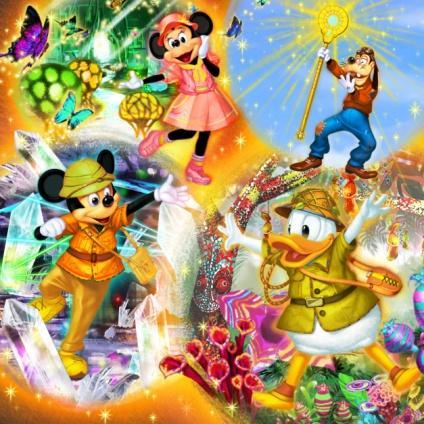 From Summer 2019 New Show Song of Mirage In this show presented at the Hangar Stage in Lost River Delta, Mickey Mouse and his Disney Friends go on an adventure to seek out the Rio Dorado (Spanish for