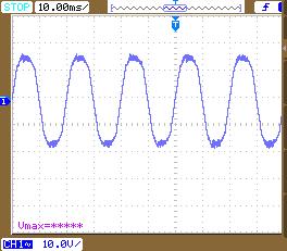 Figure 22 and 23 shows the ac input 12V and corresponding dc link output of 20V of cuk converter. Figure 24 show the pulse given to cuk converter switch and the frequency selected is 50kHz.
