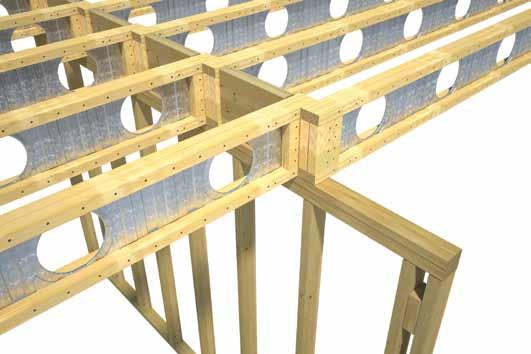TECBEAM joists can be staggered at internal load bearing walls