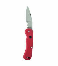 partially finely serrated rustproof Knife with plastic body and blade lock rustproof with round and