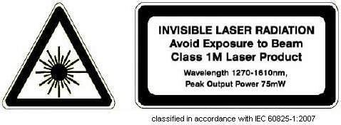 Safety Information All versions of this laser are Class 1M laser products per IEC 1 /EN 2 60825-1:2007. Users should observe safety precautions such as those recommended by ANSI 3 Z136.