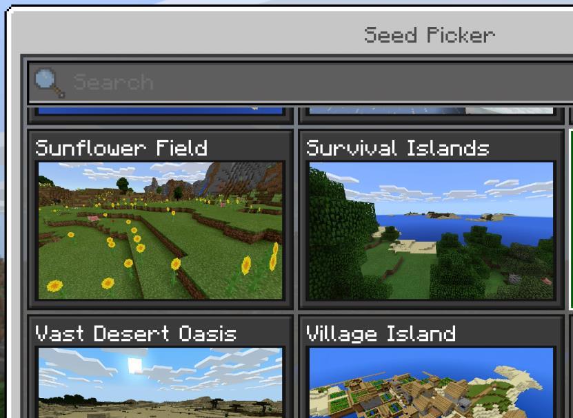 Seeds It is also possible to search for a seed that is appropriate to your project s goals.
