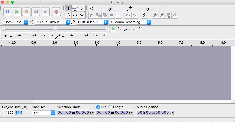 Creating & Editing Audio: Audacity Document for Follow-Along Exercises Follow the instructions below to learn the different features of Audacity I. An overview of Audacity II.